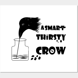 the thirsty crow Posters and Art